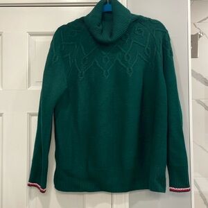 Tommy Hilfiger Forest Green Knit Turtleneck Sweater Size XL